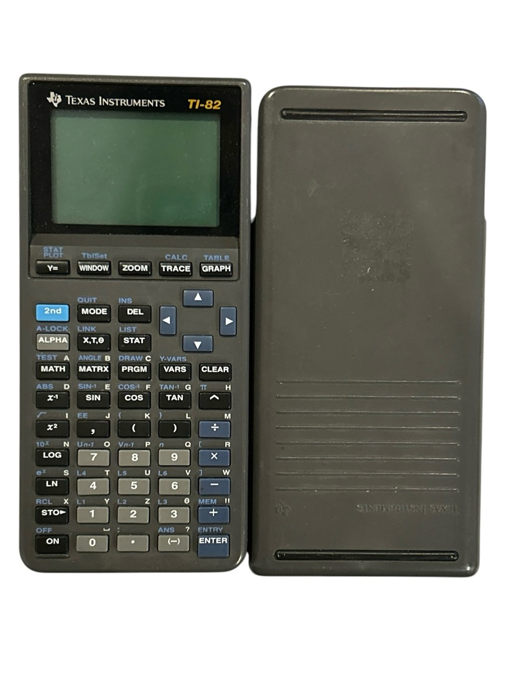 Texas Instruments TI-82 Graphing Calculator Gray Tested w/ Cover SEE DESCRIPTION